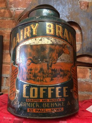 Vintage Dairy Brand Coffee Tin St Paul Minnesota