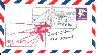 Space Shuttle Astronaut David Hilmers Signed Sts - 1 Launch Cover 4/12/81 Downey