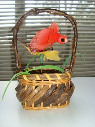 Vintage Miniature Japanese Ikebana Basket For Flower Arrangement