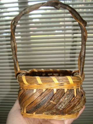 Vintage Miniature Japanese Ikebana Basket for Flower Arrangement 2