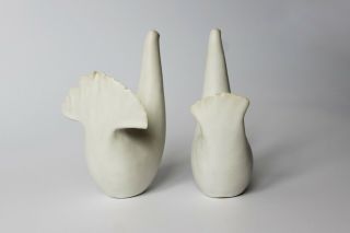 White Ceramic Turtle Dove Birds Figur Astrid Anderberg Danish MCM Studio Pottery 2