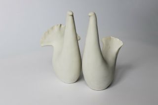 White Ceramic Turtle Dove Birds Figur Astrid Anderberg Danish MCM Studio Pottery 3