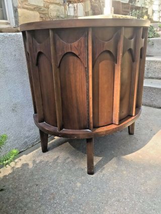 Rosewood Walnut Mid Century Kent Coffey Perspecta Commode Cabinet End Table Mcm