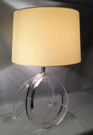 Astrolite Products/ritts Co L.  A.  /dorothy Thorpe/lucite Pretzel Shape Table Lamp.