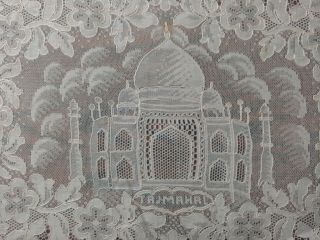 Estate Antique French Lace Taj Mahal Vignette Table Runner & Placemat Set Ecru