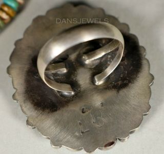 Gorgeous Old Pawn Vintage NAVAJO Spiny Oyster & Turquoise Ring SZ 8 3
