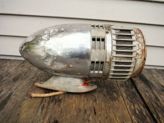 VINTAGE FEDERAL SIGNAL CO.  SIREN AND LIGHT FIRE TRUCK RAT ROD HEARSE NEAT LARGE 2