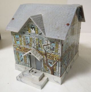 Vintage 1970 HAUNTED HOUSE BANK MONSTER Tin Toy Brumberger 2