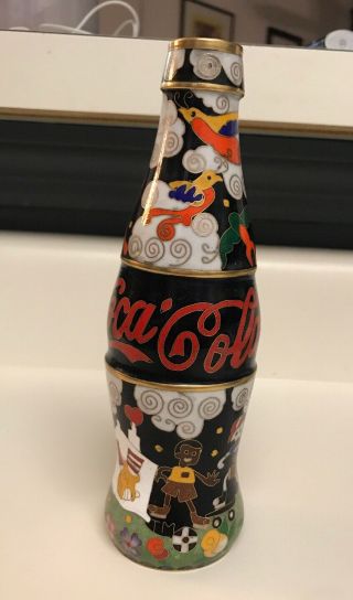 Rare Coca - Cola Ronald Mcdonald House Cloisonné Contour Bottle - Out Of 200,  Coke