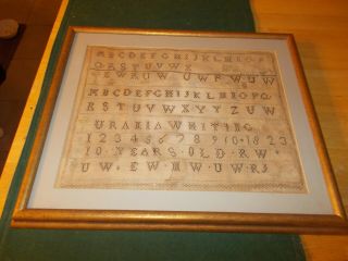 American Sampler From York Dated 1823 Done By Urania Whiting 10 Years Old