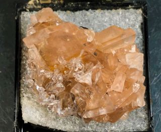 Gorgeous Tan & Peach Smithsonite W/ Calcite Xls: Tsumeb,  Namibia.