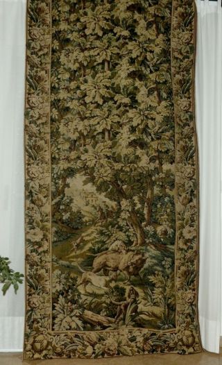 Antique/vintage French Aubusson Style Chateau Tapestry/ Curtain 275cm X 120cm