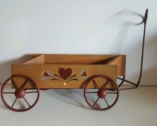 Primitive Country Folk Art Wooden Western Wagon Wall Hanging Decor Mail Holder