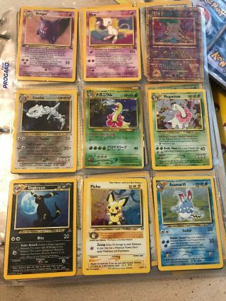 Binder Full Of Vintage Pokémon Cards Also Includes Many Holos