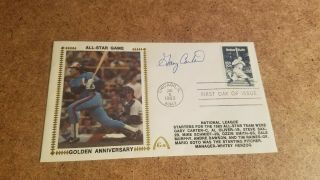 1983 Gary Carter All Star Game Golden Anniversary Cover Signed Signature
