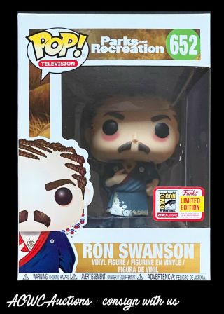 Funko Pop - Parks And Recreation - Ron Swanson (with Cornrows) - 2018 Sdcc