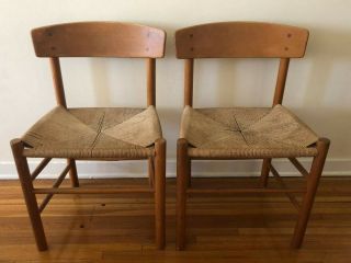 Danish Modern Borge Mogensen J39 Shaker Chair Vintage Pair - Los Angeles Pickup