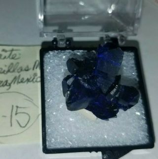 7.  3g Sharp Gem Azurite Crystals w Malachite Milpillas Mexico Mineral Specimen 2
