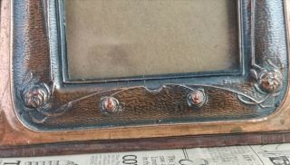 Antique Arts and Crafts copper picture frame,  nautical 3