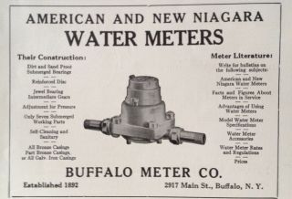 1916 Ad (k10) Buffalo Meter Co.  Main St.  Buffalo,  Ny.  Water Meters