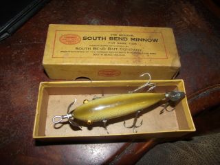 Vintage South Bend Glass Eye Wooden Lure