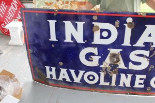 Rare Large Vintage 1920 ' s Indian Gas Havoline Oil 72 
