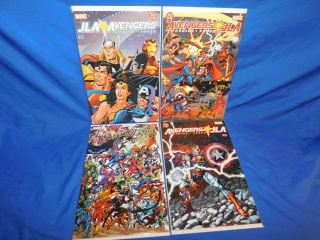 Jla/avengers 1 - 4 Dc And Marvel Comics Set 2003 Avengers And Justice League 1 2 3