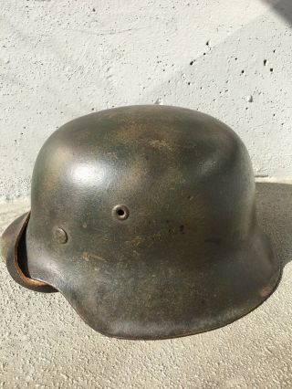 WW2 WWII German M42 Luft Tri color Normandy Camo Helmet 2