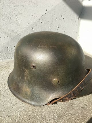 WW2 WWII German M42 Luft Tri color Normandy Camo Helmet 3