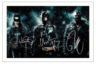 Christian Bale Tom Hardy Anne Hathaway The Dark Knight Rises Signed Photo Print