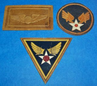 Leather Ww2 12th Air Force Pilot Jacket Patch Grouping