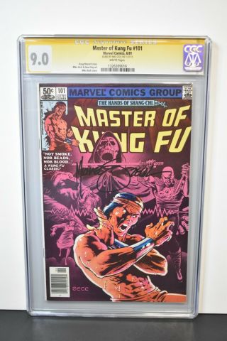 Master Of Kung Fu 101 (1981) Cgc Graded 9.  0 Signature Series Signed Mike Zeck