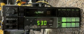 Vintage Car Stereo Cassette Player AM/FM Alpine 7272 3