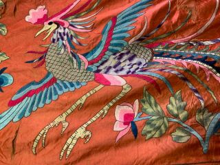 Auth: 19th C antique Chinese Silk and WIRE Tapestry Embroiderie 3x13 NR 2