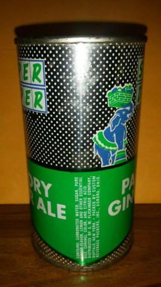 DUPER PALE DRY GINGER ALE SODA - 12 OZ.  FLAT TOP CAN - AURORA,  OH 2