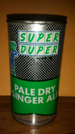 DUPER PALE DRY GINGER ALE SODA - 12 OZ.  FLAT TOP CAN - AURORA,  OH 3