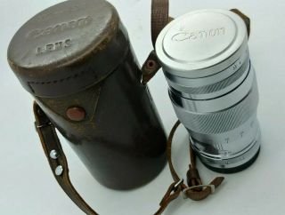 Vintage Canon 135mm F/3.  5 L39 Leica Screw Mount Lens In