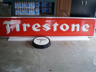 Pick Up Only Firestone Lighted One Sided Sign 10 Foot Long,