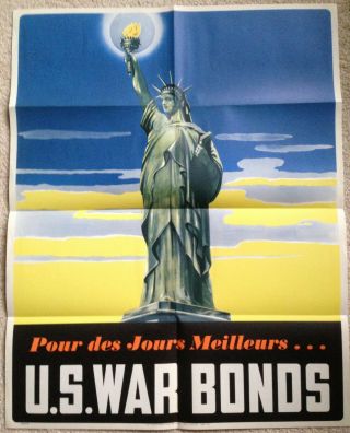Wwii Statue Of Liberty War Bond Poster – French