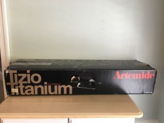 Rare Artemide Richard Sapper Tizio Titanium Desk Floor Lamp Box Stand