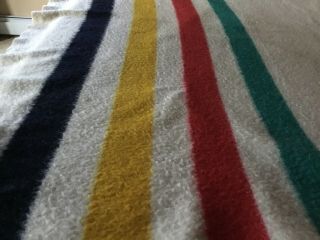 Vintage HUDSONS BAY 4 - Point Wool Blanket In 3