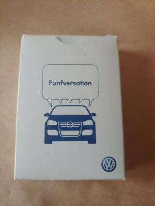 Rare Volkswagen Vw Jetta " Funversation " Car Card Game Promo Collector Item