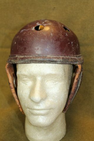 Early Ww2 U.  S.  Army M - 1938 Tankers Helmet W/leather Liner,  Size 7