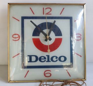 1960s All 15 " Gm Delco Light Up Pam Clock