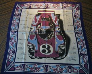 Porsche 917 Martini Racing,  Le Mans Silk Scarf,  Rare Steve Mcqueen,  Vic Elford