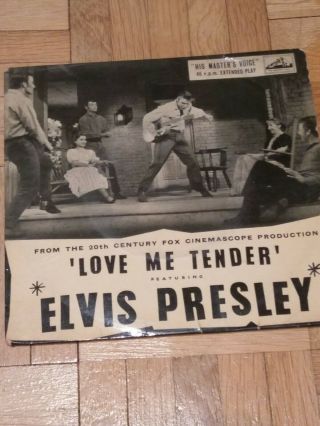 Elvis Presley Love Me Tender Ep Vinyl Uk 1956 1st Press 1n1n Hmv 4 Track Single