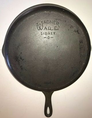 Vintage Cast Iron Wagner Ware 10 Skillet 1060s Smooth Bottom Cleaned & Seasoned