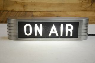 Rare Vintage 1940s Rca On Air Light Studio Warning Sign Radio Station Recording