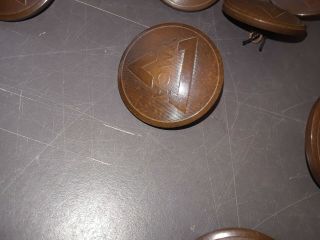 9 Vintage Ymca Tagua Nut Coat Buttons 1920 