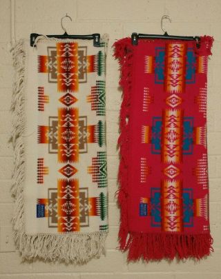 Beaver State Pendleton Woolen Mills 50 " X40 " Southwestern Blanket Tribal Design